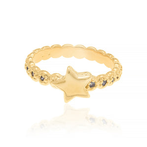 GOLD RING WITH ZIRCONIA