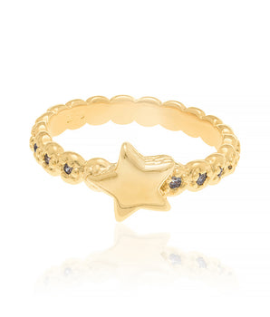 GOLD RING WITH ZIRCONIA