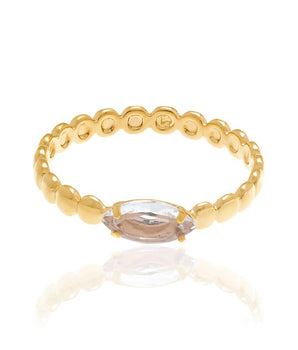 GOLD RING WITH CRYSTAL