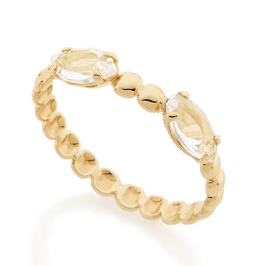 GOLD RING WITH CRYSTAL