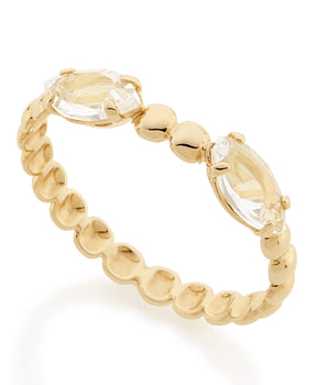 GOLD RING WITH CRYSTAL