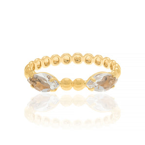 GOLD RING WITH CRYSTAL