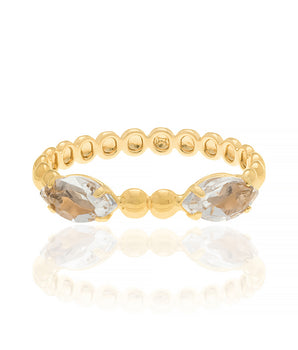 GOLD RING WITH CRYSTAL