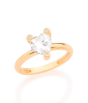 GOLD RING WITH ZIRCONIA