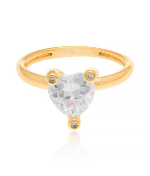 GOLD RING WITH ZIRCONIA