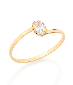 GOLD RING WITH ZIRCONIA