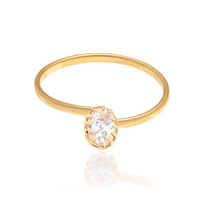 GOLD RING WITH ZIRCONIA
