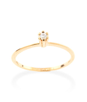 GOLD RING WITH ZIRCONIA