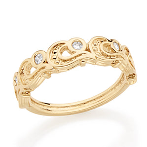 GOLD RING WITH ZIRCONIA