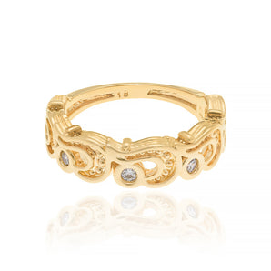 GOLD RING WITH ZIRCONIA