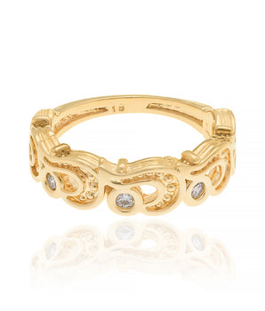 GOLD RING WITH ZIRCONIA