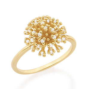 GOLD RING WITH ZIRCONIA