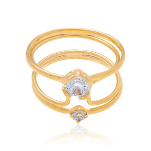 GOLD RING WITH ZIRCONIA
