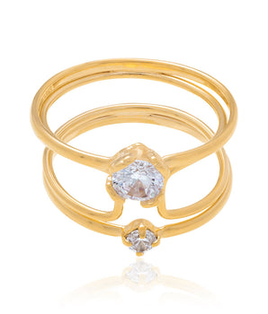 GOLD RING WITH ZIRCONIA