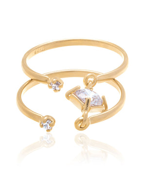GOLD RING WITH STONE