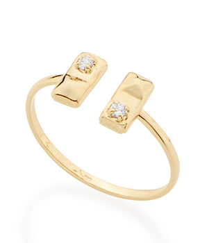 GOLD RING WITH ZIRCONIA