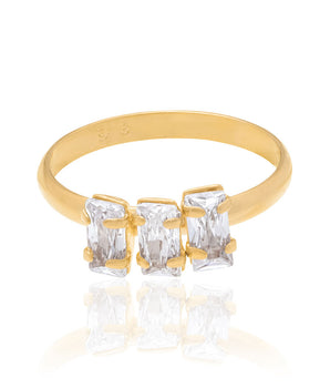 GOLD KID'S RING WITH CRYSTAL