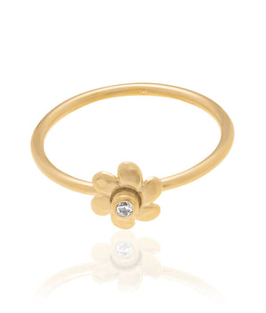 GOLD KID'S RING WITH ZIRCONIA