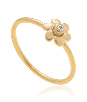 GOLD KID'S RING WITH ZIRCONIA