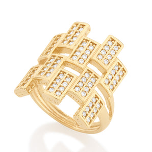 GOLD RING WITH ZIRCONIA