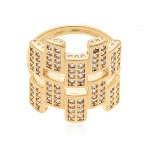 GOLD RING WITH ZIRCONIA