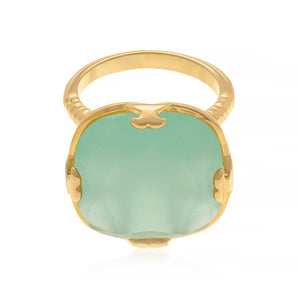 GOLD RING WITH CRYSTAL