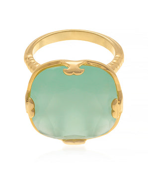 GOLD RING WITH CRYSTAL