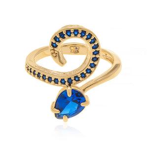 GOLD RING WITH ZIRCONIA