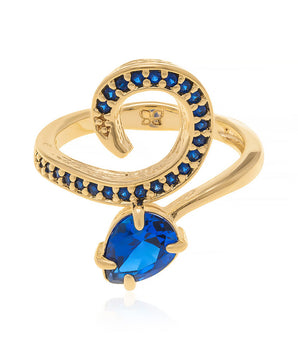 GOLD RING WITH ZIRCONIA