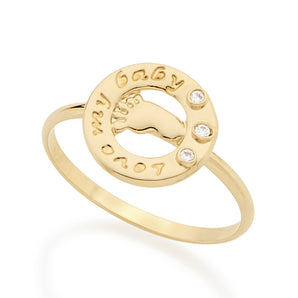 GOLD RING WITH ZIRCONIA