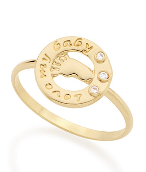 GOLD RING WITH ZIRCONIA
