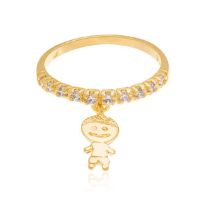 GOLD RING WITH ZIRCONIA