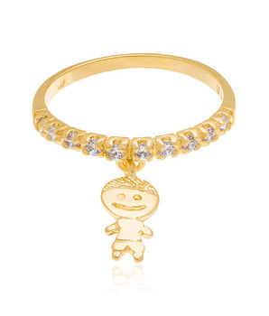 GOLD RING WITH ZIRCONIA