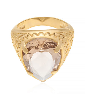 GOLD RING WITH CRYSTAL