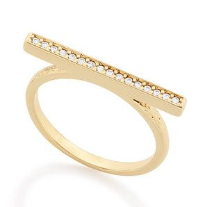 GOLD RING WITH ZIRCONIA