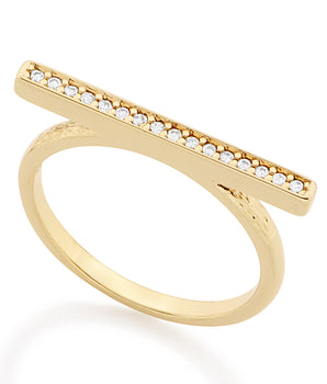 GOLD RING WITH ZIRCONIA