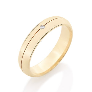 GOLD RING WITH ZIRCONIA