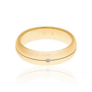GOLD RING WITH ZIRCONIA