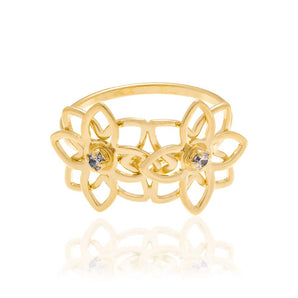 GOLD RING WITH ZIRCONIA