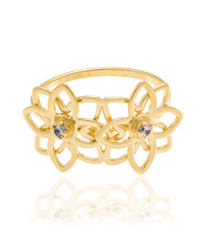 GOLD RING WITH ZIRCONIA