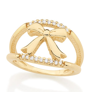 GOLD RING WITH ZIRCONIA