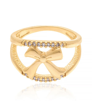 GOLD RING WITH ZIRCONIA
