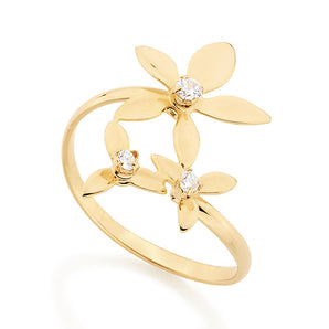 GOLD RING WITH ZIRCONIA