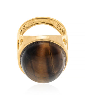 GOLD RING WITH CRYSTAL