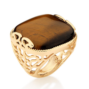 GOLD RING WITH CRYSTAL