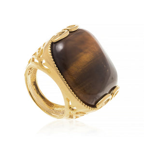 GOLD RING WITH CRYSTAL