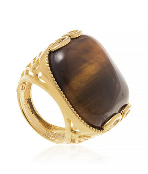 GOLD RING WITH CRYSTAL