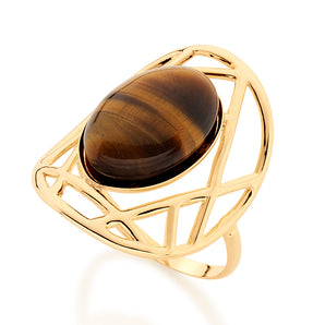 GOLD RING WITH CRYSTAL