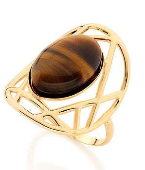 GOLD RING WITH CRYSTAL