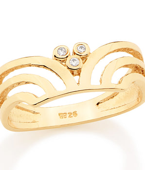 GOLD RING WITH ZIRCONIA